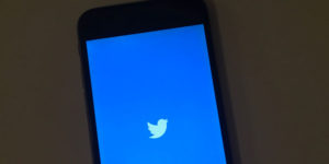 Twitter logo on Iphone